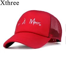 Xthree новая сетчатая бейсболка летняя бейсболка для девочки шляпа для мужчин и женщин gorra bone Повседневная Кепка 5 панелей регулируемая