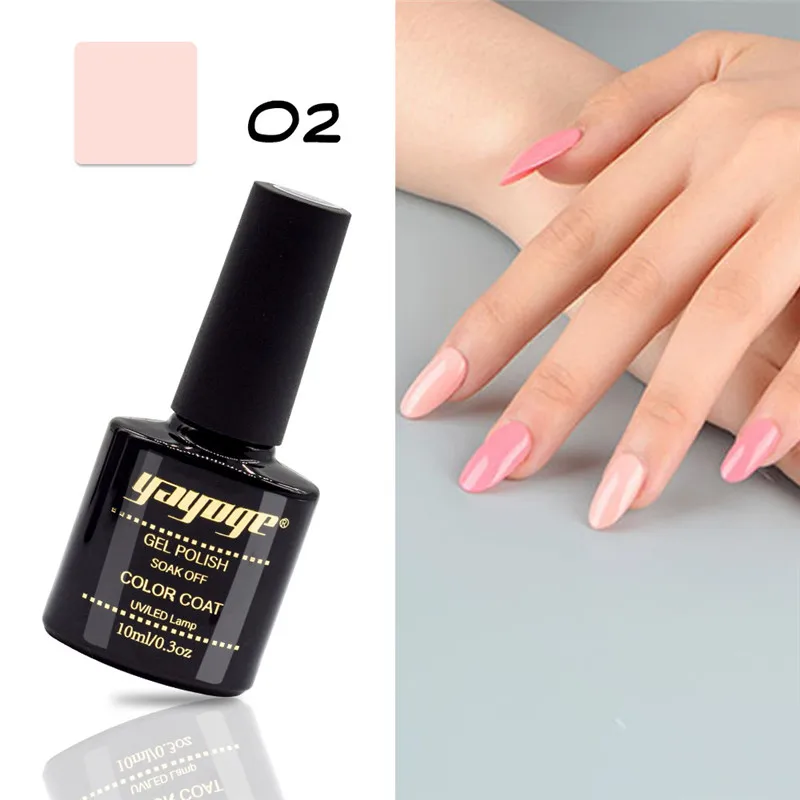 YAYOGE Гель-лак для ногтей 10 мл/0,3 унций 122 цветов УФ-Гель-лак продукт безвкусный большой емкости стойкий гель для ногтей - Цвет: princess nude pink 2