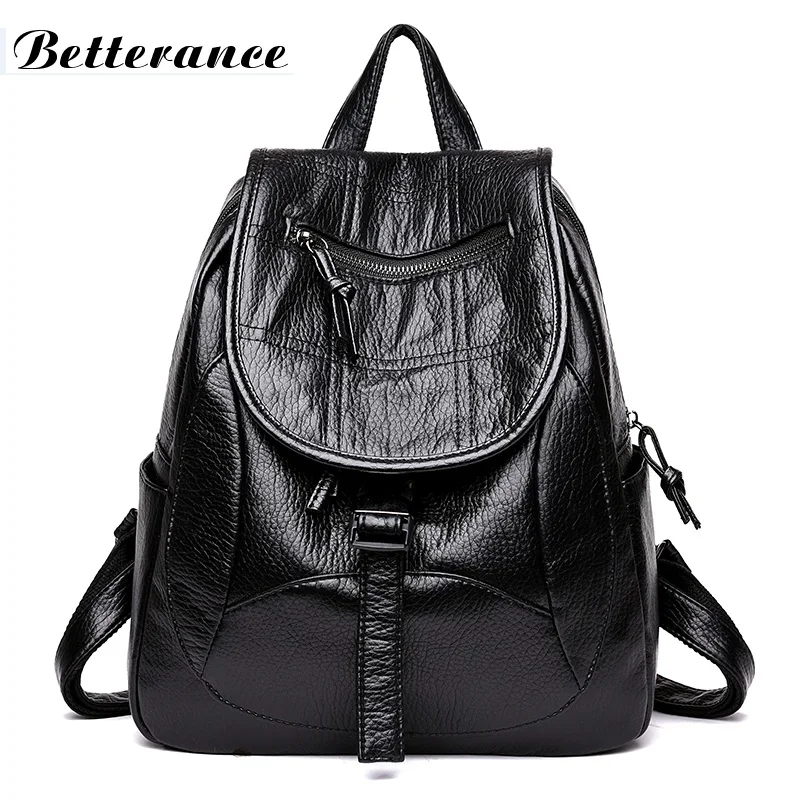 

Betterance 2018 Pu Casual leather large Backpacks women