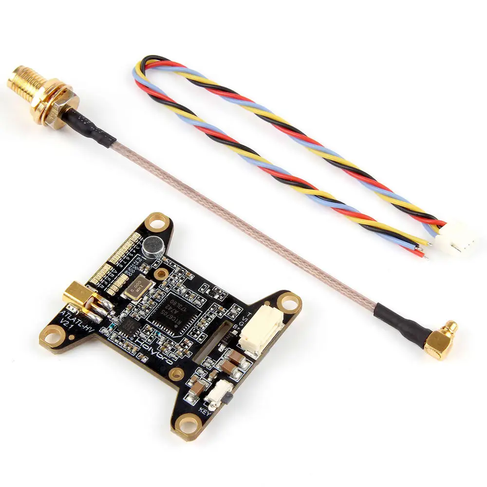 

Holybro Atlatl HV V2 5.8G Transmitter 2-6S Lipo 0.5/25/200/500/800mW 40CH VTX for DIY FPV RC Multirotor drone