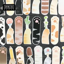 15packs/lot теплые кошка, мяу Paw декоративные канцелярская Скрепка Закладка пометка страницы канцелярский подарок для студента фильм закладки 30 шт./упак