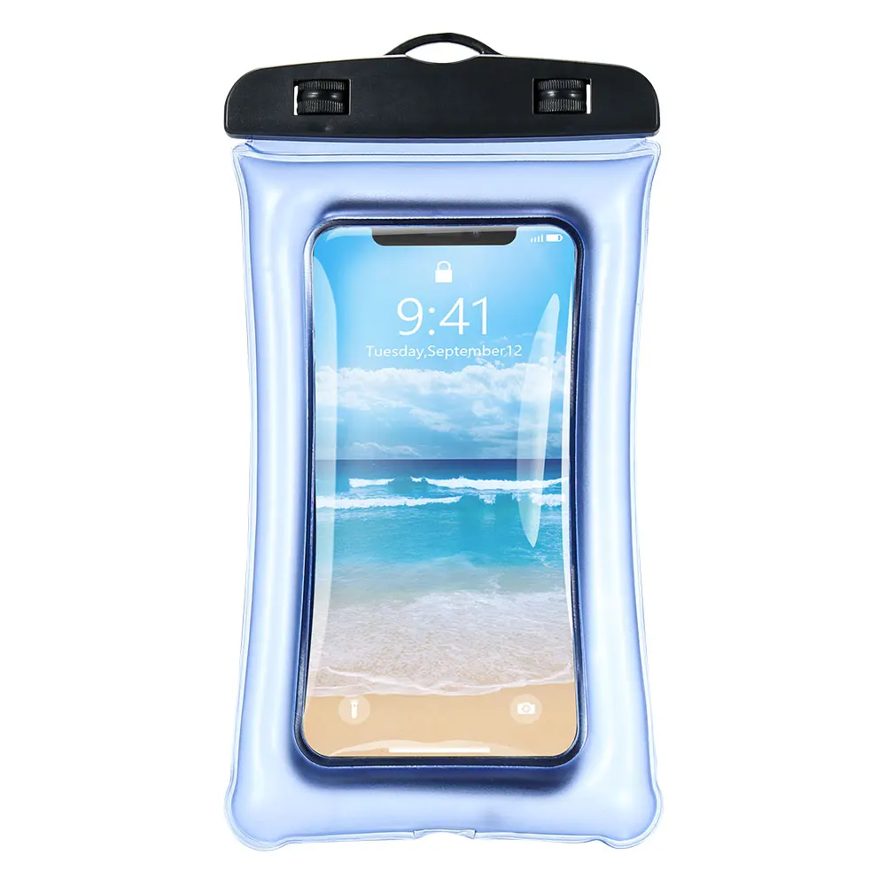 FLOVEME водонепроницаемый чехол для телефона для iPhone 7 8 Plus XR X сумка для плавания для samsung S10 huawei P20 Lite чехол для плавания водонепроницаемый чехол - Цвет: Clear Light Blue