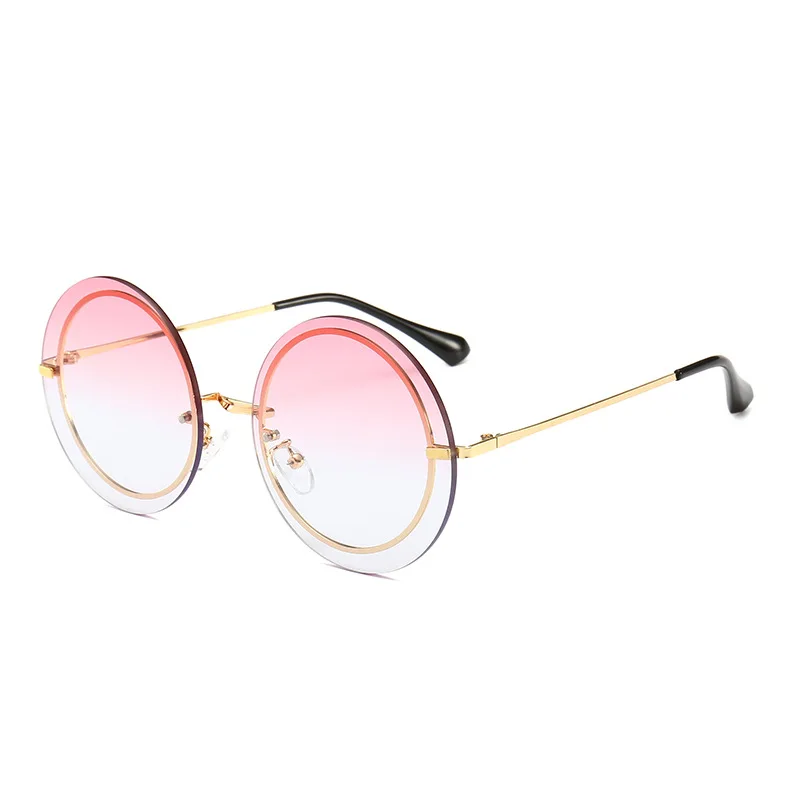 

2019 Hot Round Sunglasses Famous Design Oversized Shield Glasses Luxury Gradient Shades Sunglasses Good Quality UV400 Eyewear