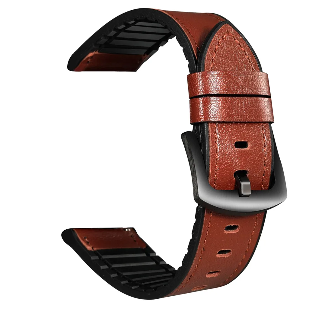 HIPERDEAL 22mm Leather Replacement Watch Wrist Strap Band For Samsung Galaxy Watch 46mm Jn26