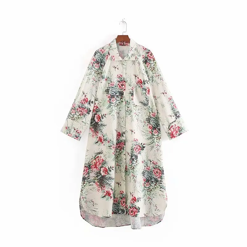 

CC48-9252 European and American Fashion Flower Printed Dresses