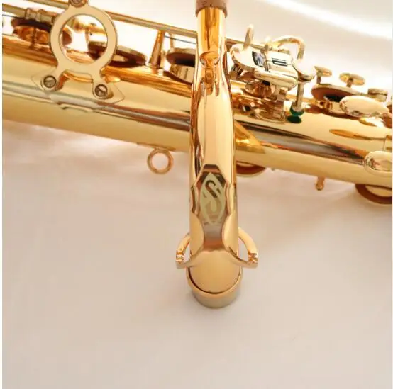 

2018 New Selm 802 Alto saxophone Eb musical instrument electrophoresis gold professional Sax Mouthpiece free Shipping