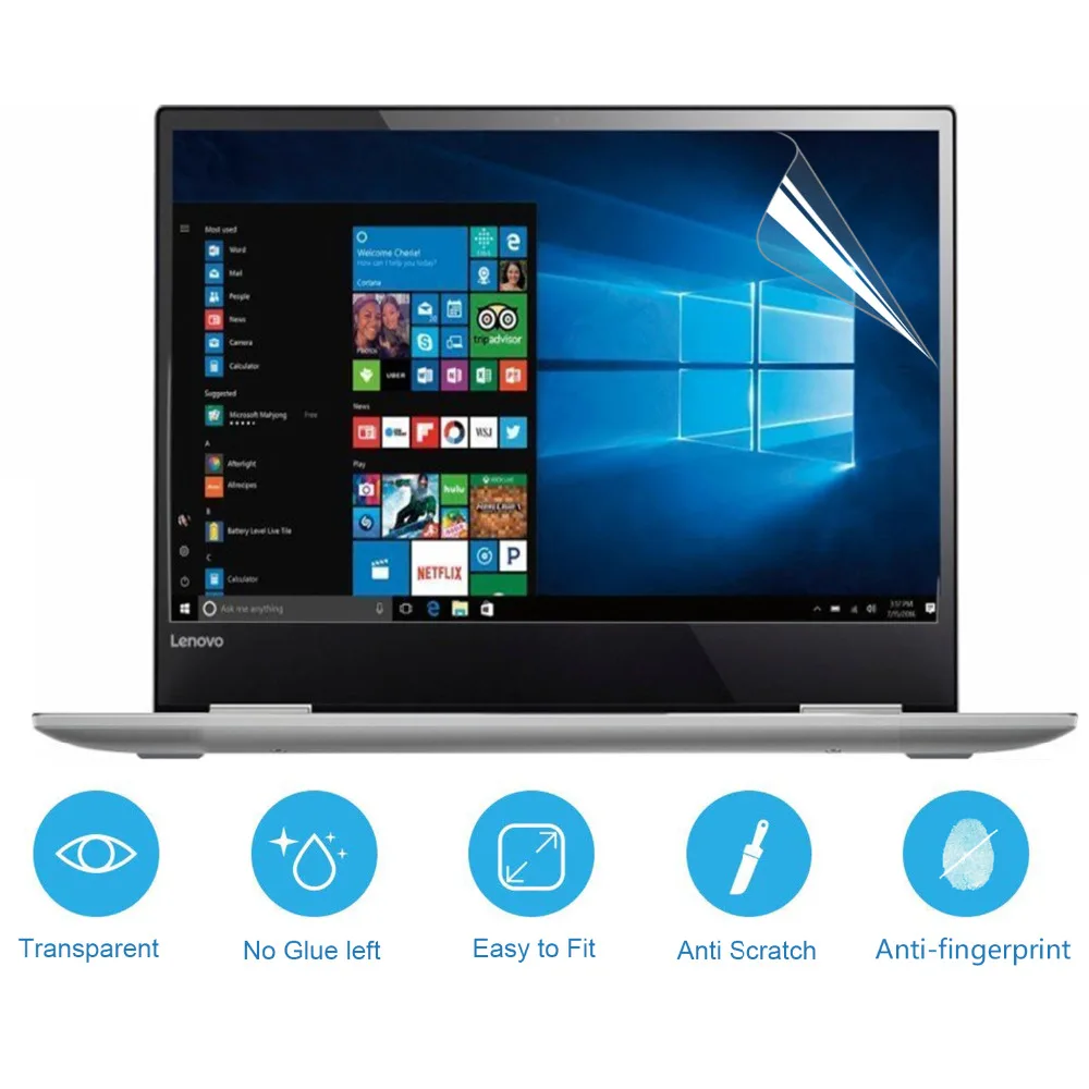 Cartinoe 13,3 дюймовая защитная плёнка для экрана ноутбука для lenovo Yoga 730 13 notebook 730-13, Hd кристально чистая Защитная пленка для ЖК-экрана(2 шт