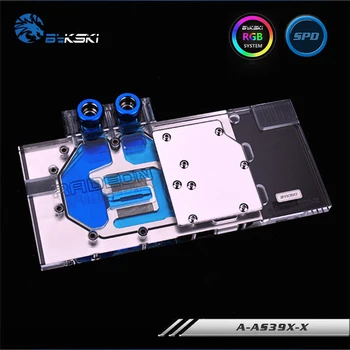 

BYKSKI Full Cover Graphics Card Block use for ASUS STRIX-R9-390-DC3OC-8GD5-GAMING Video Card Copper Block RGB Light