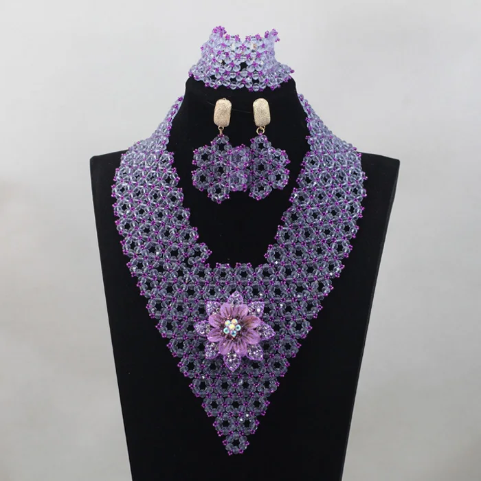 lilac bead necklace