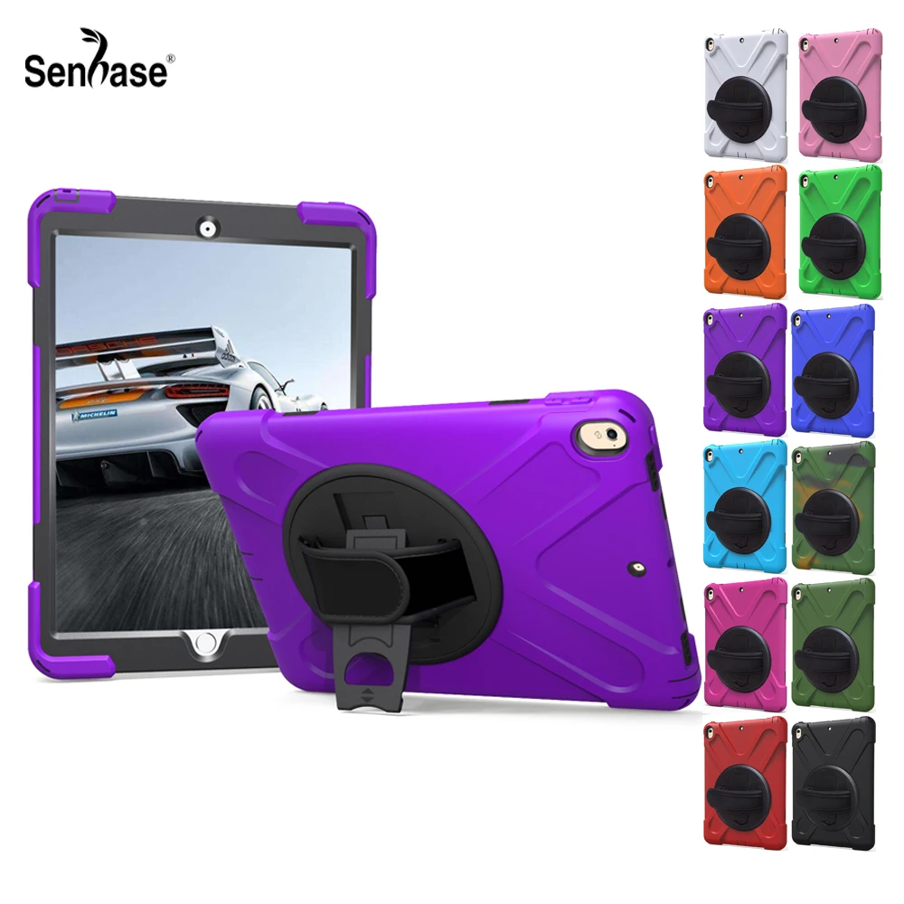 

Kids Safe Shockproof Armor Soft Silicone Hard Plastic Hybrid kickstand Strap Tablet Cover For Apple iPad Pro Air 3 10.5 Case
