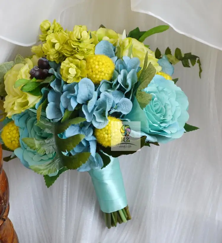 Silk Wedding Flower Wedding Bridal Bouquets Bride Hold Flower