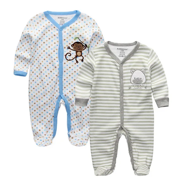 2 шт./лот боди Ropa bebe для маленьких мальчиков одежда комплект одежды для новорожденных для маленьких девочек одежда пижамы из хлопка с длинными рукавами детские костюмы платье для девочки боди детская одежда - Цвет: Baby Clothes2022