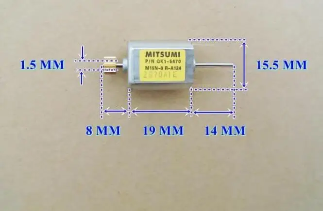 19*15,5 мм микро DC карбоновый щеточный мотор R32