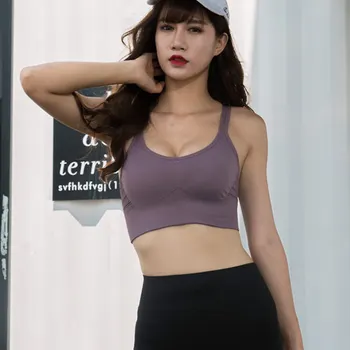 

Women Sports Bras Y Shaped Back Breathable Simple Slim Fit Underwear for Solid XRQ88