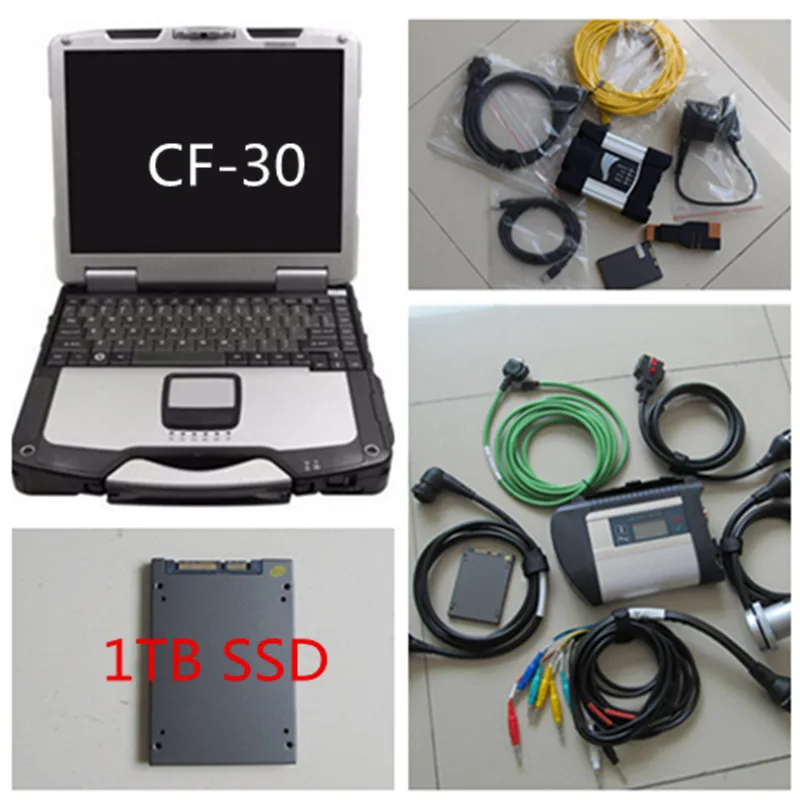  2IN1 super mb star c4 mit für bmw icom a2 ssd 201912 neueste software mit toughbook cf30 4g laptop 