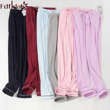 Демисезонный для женщин дома брюки для девочек Lounge одежда сна нижняя часть пижамы хлопковые пижамы мотобрюки 6 стилей Fdfklak