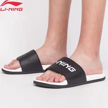 Распродажа) Li-Ning/мужские тапочки из искусственной кожи; стильные сандалии; Летние вьетнамки; уличная пляжная спортивная обувь с подкладом под светильник; AGAN003 XMT311
