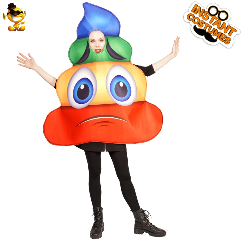 New Style Women's Colorful Sad Poop Cosutme Fancy Dress Funny Poop Clothing for Christmas Party New Style Women's Colorful Sad Poop Cosutme Fancy Dress Funny Poop Clothing for Christmas Party