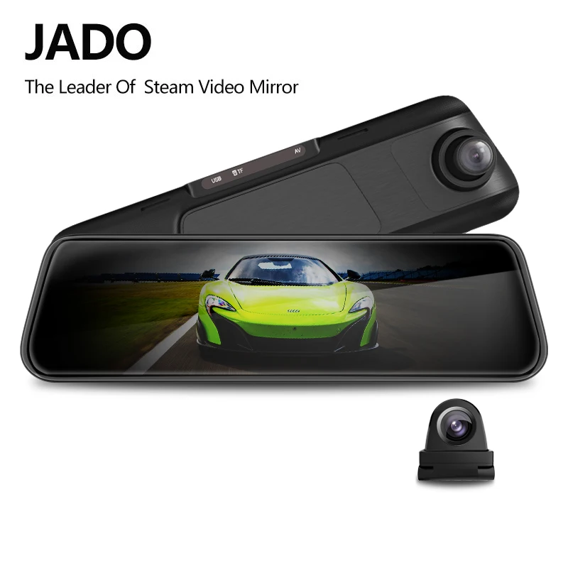 JADO A650 X3 поток зеркало заднего вида Dvr dash cam era avtoregistrator 10 ips сенсорный экран HD 1080P