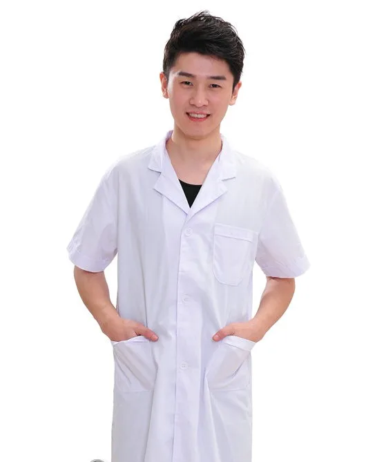 Medical White Coat Clothing Physician Services Uniform Nurse Clothing Long-sleeve Polyester Protect Cloth