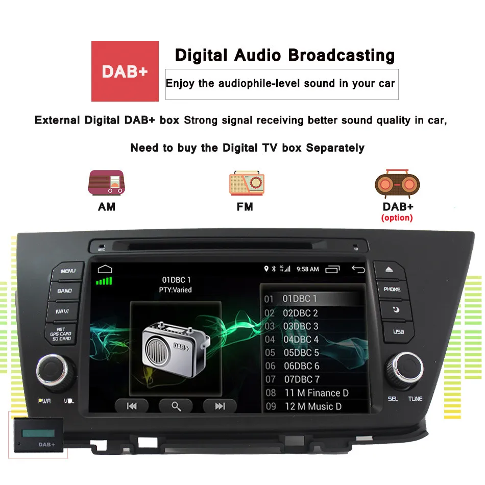 Excellent 2din 8" RAM 4GB Android 9.0 Fit kia niro 2016 2017 Car DVD Player Navigation GPS Radio Support steer wheel 3/4G LTE multimedia 5