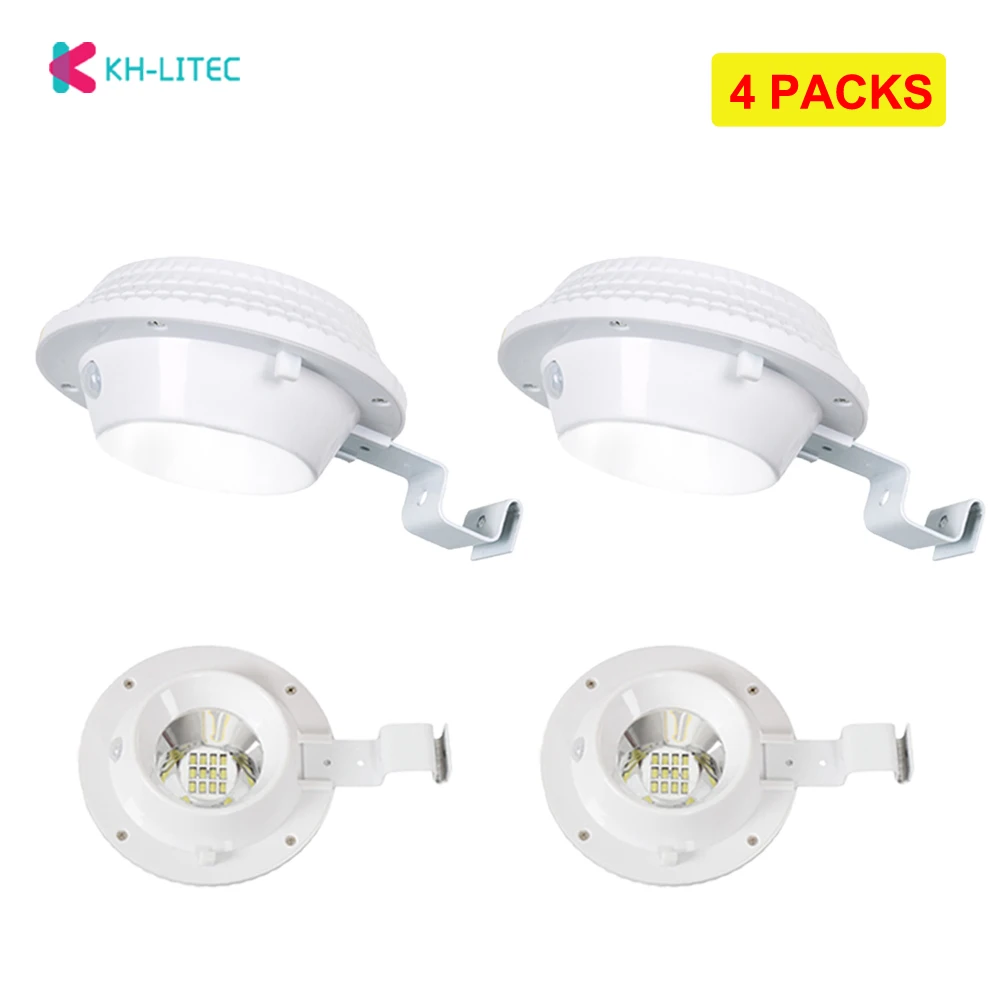 

4 PACK 12 LED Solar Gutter Lights Waterproof Sensor Lamp Outdoor Solar Powered Light With Solar Panel For Garden Fence Wall