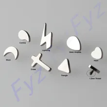 G23 титана Кожный Якорь Лабрет губы пирсинг для хрящевой части уха спираль Tragus шпильки Топы Украшения для тела