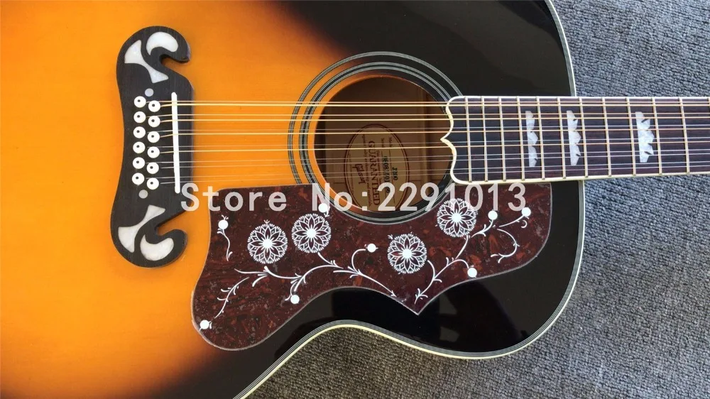 

best price guitar;good quality 12 strings Acoustic Guitar;solid spruce top;flamed maple on back and sides