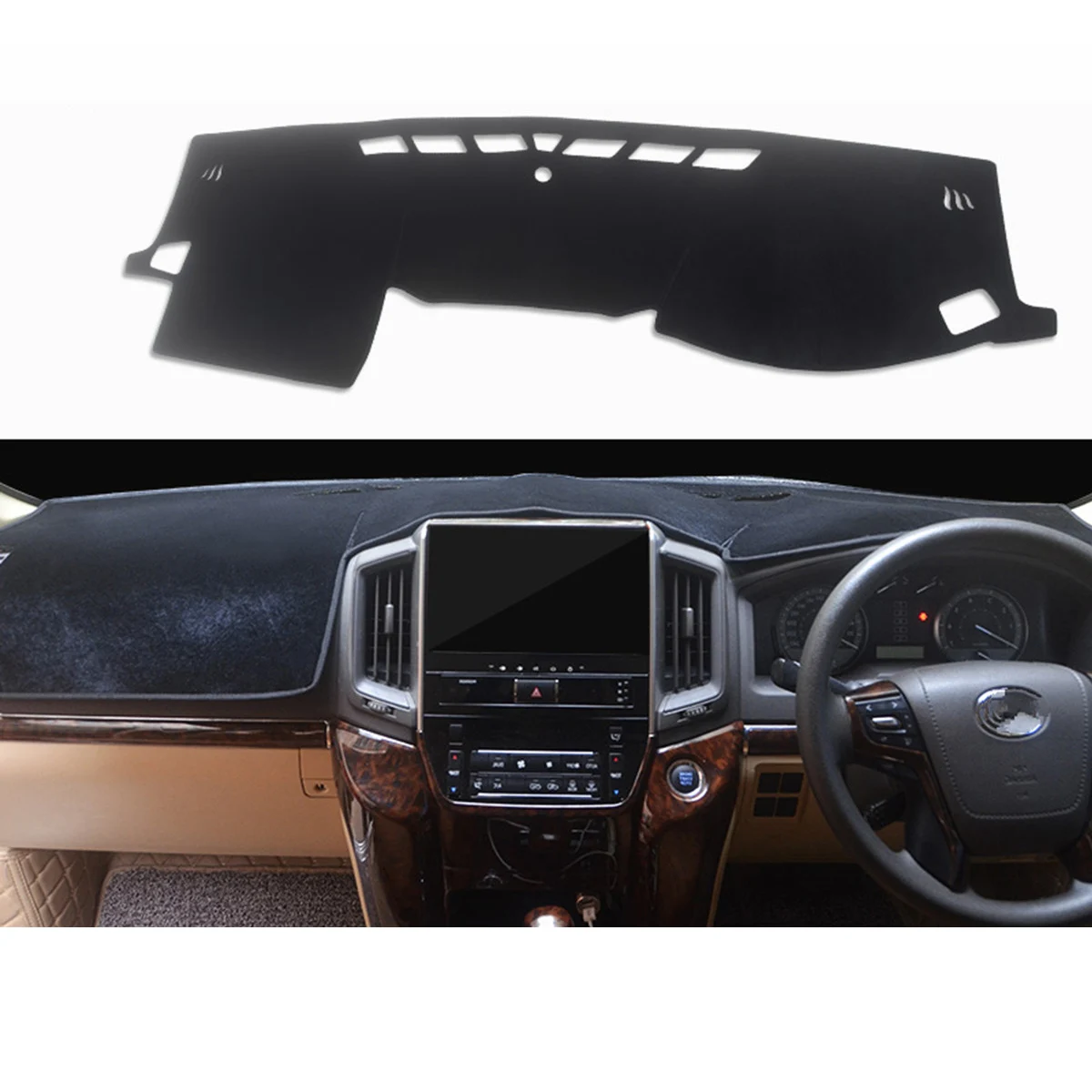 

For Toyota Land Cruiser 200 FJ200 2016 2017 2018 2019 Right Hand Drive Dashboard Mat Against Light Accessories
