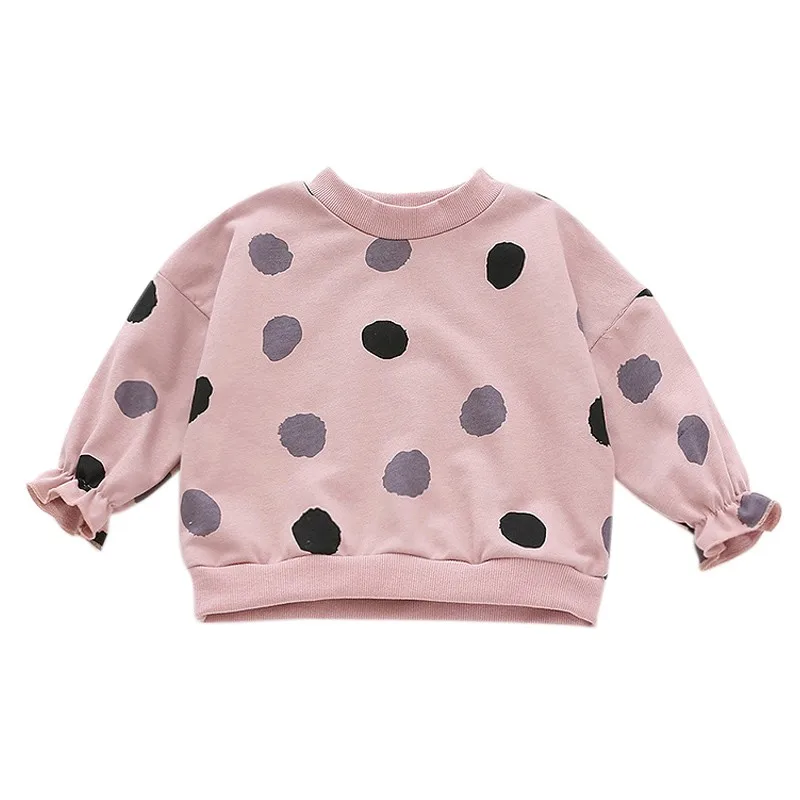 

Baby Girls Tops T-Shirts Autumn Winter Long Sleeves Casual Polka Dot T-shirt Infant Toddler Cotton Shirts