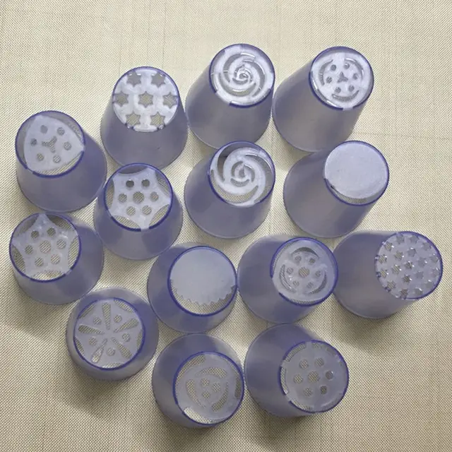 14 Pieces Plastic Cake Decorating Tips New Arrival Russia Flower Piping Nozzles 14 Pieces Plastic Cake Decorating Tips New Arrival Russia Flower Piping Nozzles