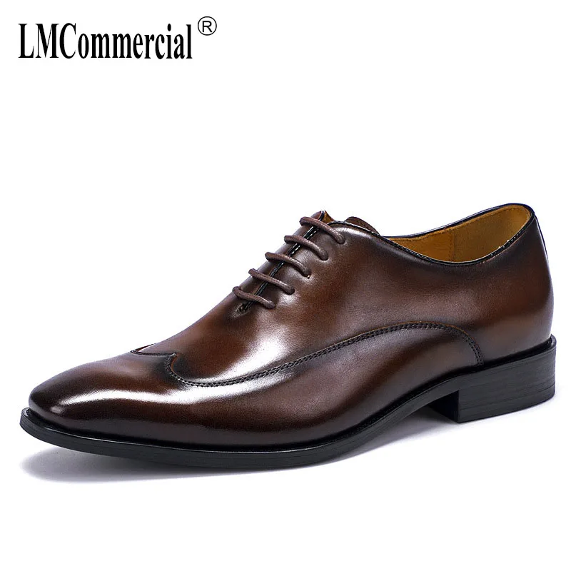 

dress shoes men real leather British breathable Oxford shoes business mens shoes all-match cowhide wedding shoes for male