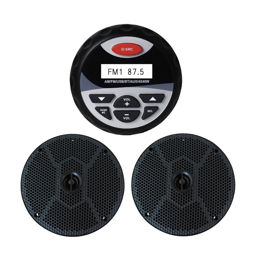 Marine Stereo Bluetooth Rudio Waterproof Motorcycle MP3 Player AM/FM