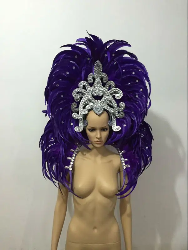 

Brazil Rio Spanish Cuba Santiago Havana Venice Dionysia carnival Float Mask dress masque ball costume samba plumage plume Headd