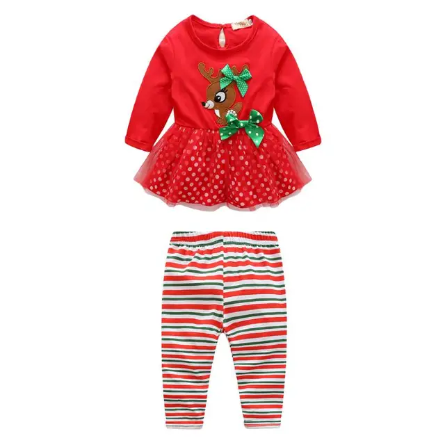 kids children christmas clothes long sleeve tops striped pants outfit set children clothing kids clothes girls - Christmas Clothes For Kids kids children christmas clothes long sleeve tops striped pants outfit set children clothing kids clothes girls - Christmas Clothes For Kids