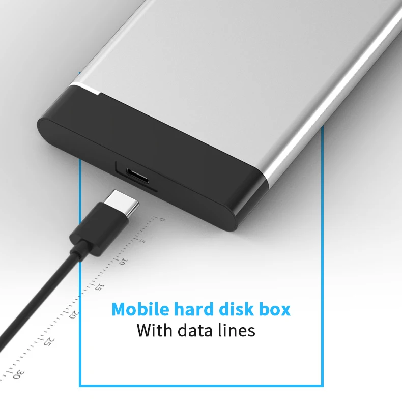 2.5'' hdd enclosure sata external hard disk case USB micro B 3.0Type C 3.1 hard disco aluminum cover case for 7mm9.5mm hdd ssd (11)