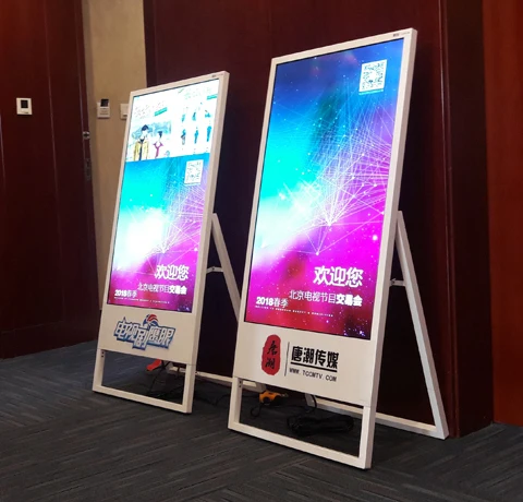  43 49 inch foldable portable lcd android network lan wifi commercial advertising digital signage di