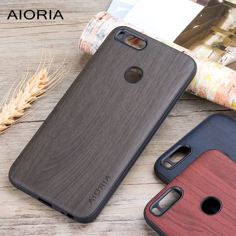 

Wooden design case for Xiaomi mi a1 mi 5x soft TPU silicone material with PC with wood PU leather skin covers coque fundas
