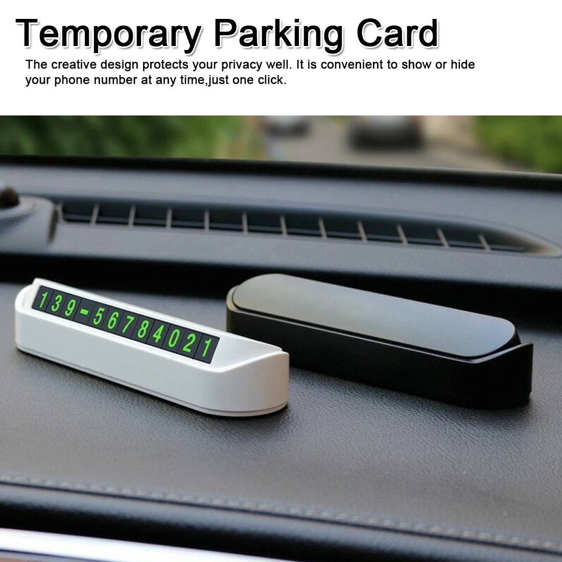 Car Temporary Parking Card Phone Number Card Plate Hidden Telephone