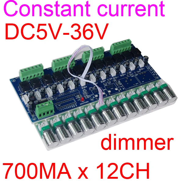 

1 pcs DC5V-36V 700MA*12CH constant current 12channel DMX512 controller led decoder,dimmer, driver for RGB led strip lights lamp
