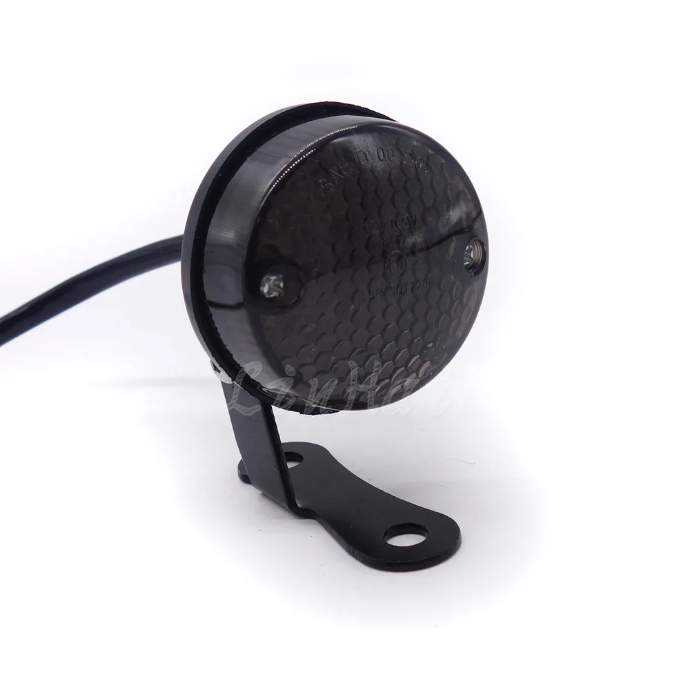 12V Smoke LED Vintage Tail Brake Rear Running Light For Cafe Bobber Cruiser Chopper Custom |