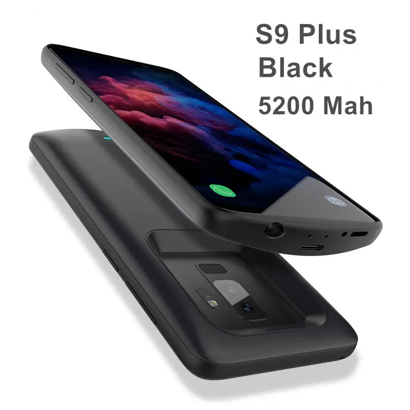 Чехол-аккумулятор для Samsung S8 Plus S8 Plus Note 8 Note 9 резервный чехол Мощность банковская карта чехол для Galaxy S9 S9 Plus Note 9 - Цвет: S9 Plus Black