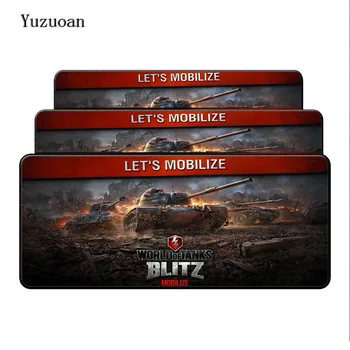 

Yuzuoan World of tanks pad to mouse notbook computer Large Lock Edge mousepad Boy Gift gaming padmouse gamer to laptop mouse mat