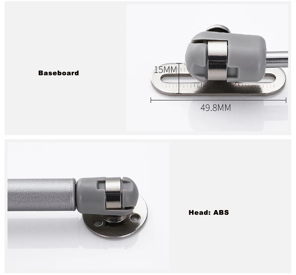1 шт., Дверной доводчик из нержавеющей стали, мебельная дверца шкафа, мягкая петля, гидравлический газовый подъемник, опорная стойка, давление штанги 100N