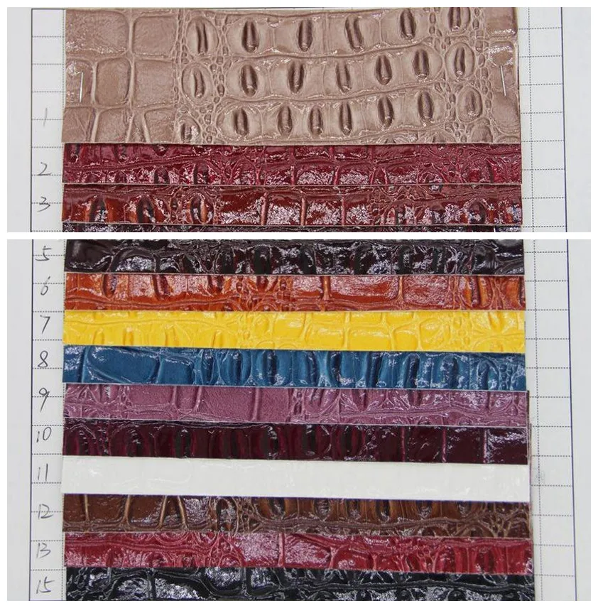 Latest style high light alligator grain leather crocodile pattern semi