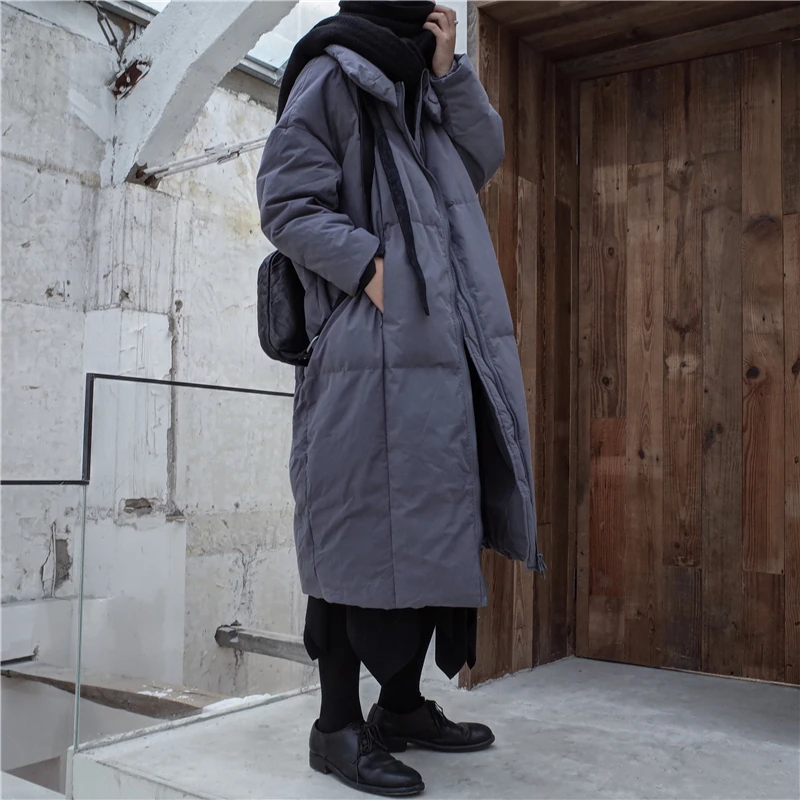 [XITAO] Winter 2018 Korea Fashion Women Stand Collar Full Sleeve Pocket Coat Female Solid Color Long Casual Down Coat LYH1864