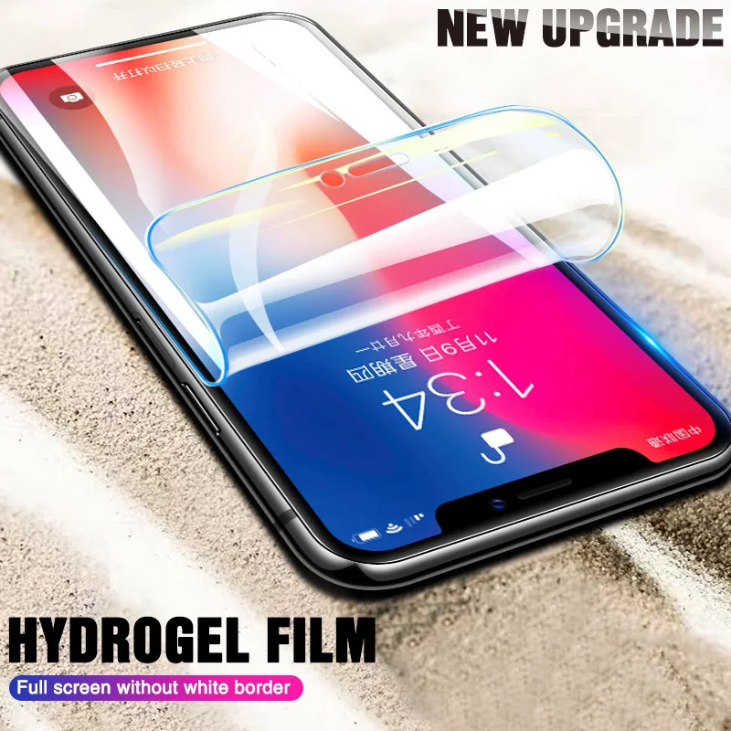 Новая улучшенная Защитная пленка для iPhone X XR XS Max 7 8 6 6S Plus мягкая Гидрогелевая на 10