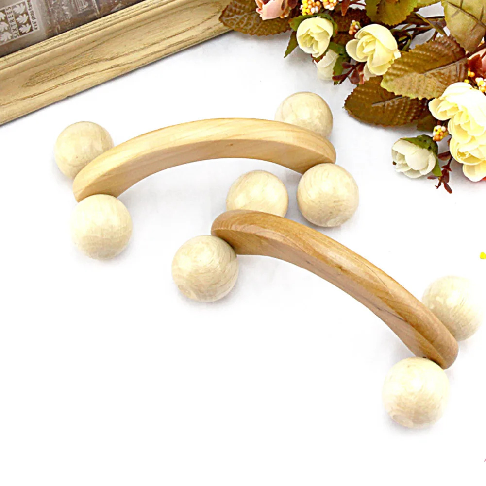 

Antislip Handheld 4 Wheels Wooden Body Massage Roller Relieves Pain Stress Relief Health Care Dropshipping DFA