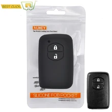 Силиконовый чехол для ключей от машины для Toyota Aqua RAV4 Land Cruiser Camry Prado Corolla Prius чехол без ключа дистанционного управления Fob 2 кнопки 2013