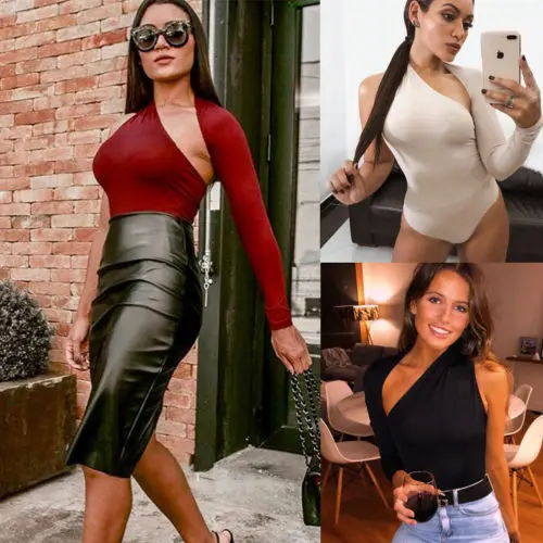 Новые пикантные однотонные Для женщин с длинным рукавом Тощий Bodycon бинты
